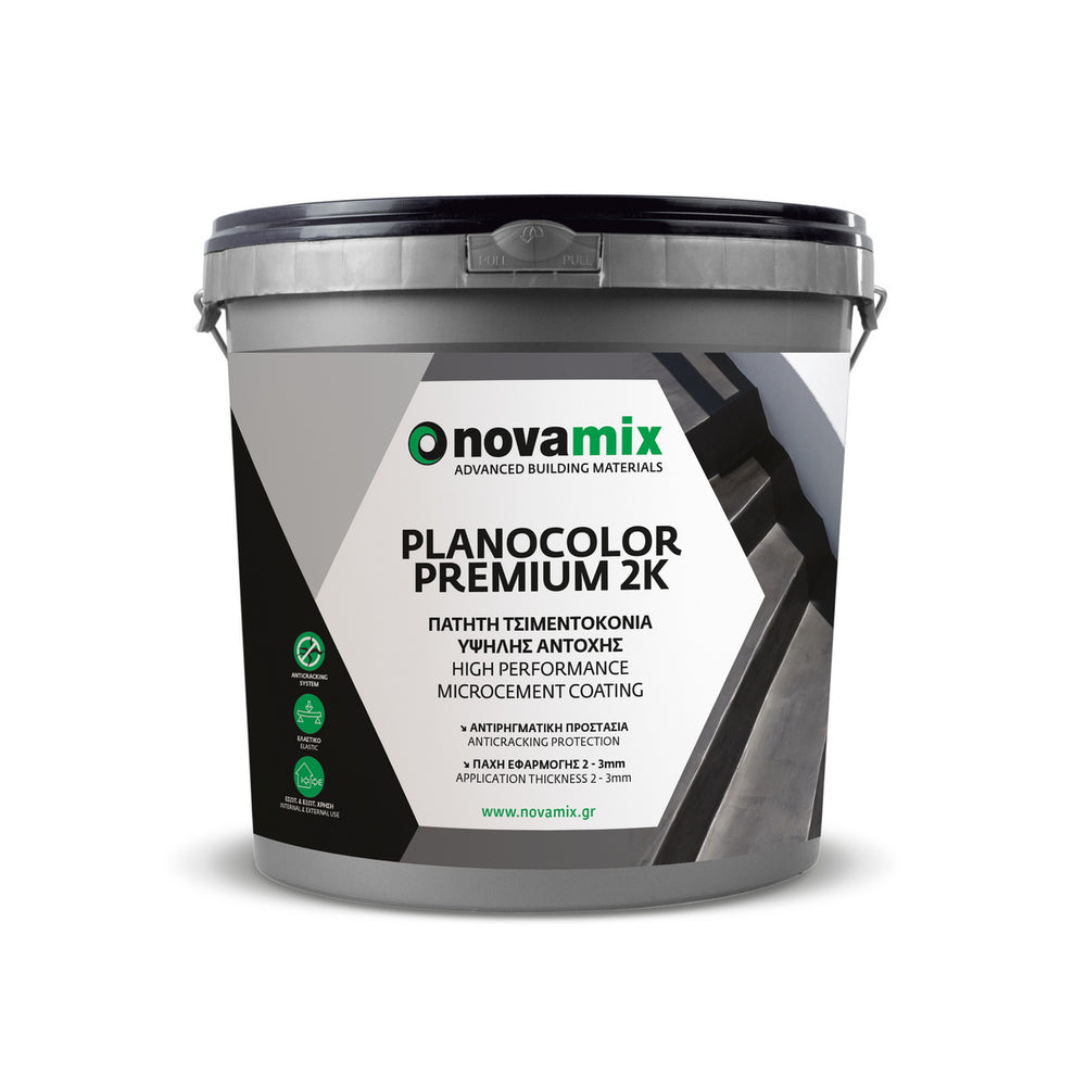 Novamix Planocolor Premium 2K Διακοσμητική Πατητή Τσιμεντοκονία Τοίχων Και Δαπέδων 2 Συστατικών