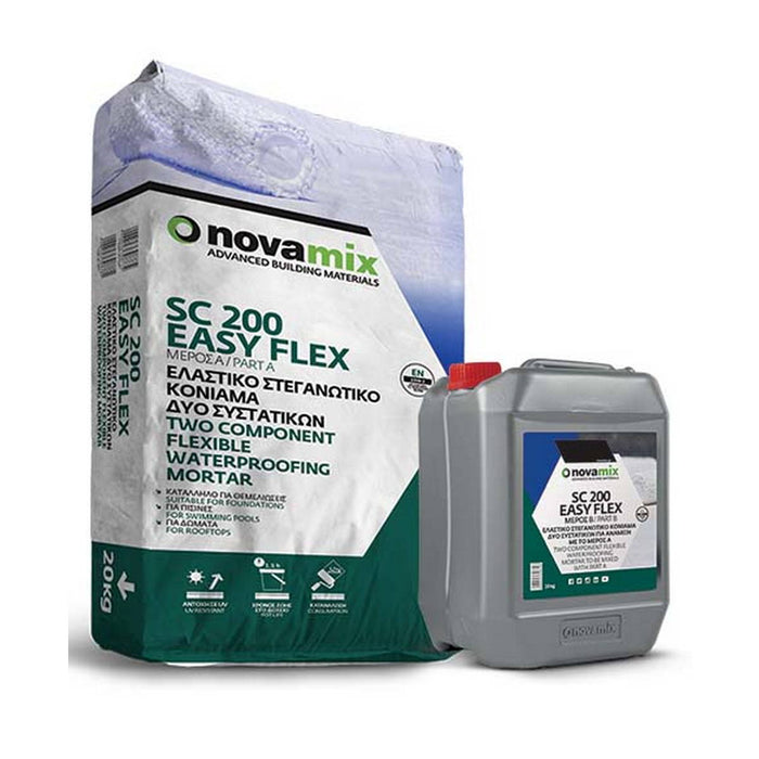 Novamix SC 200 Easy Flex Ελαστικό Τσιμεντοειδές Στεγανωτικό Κονίαμα 2 Συστατικών