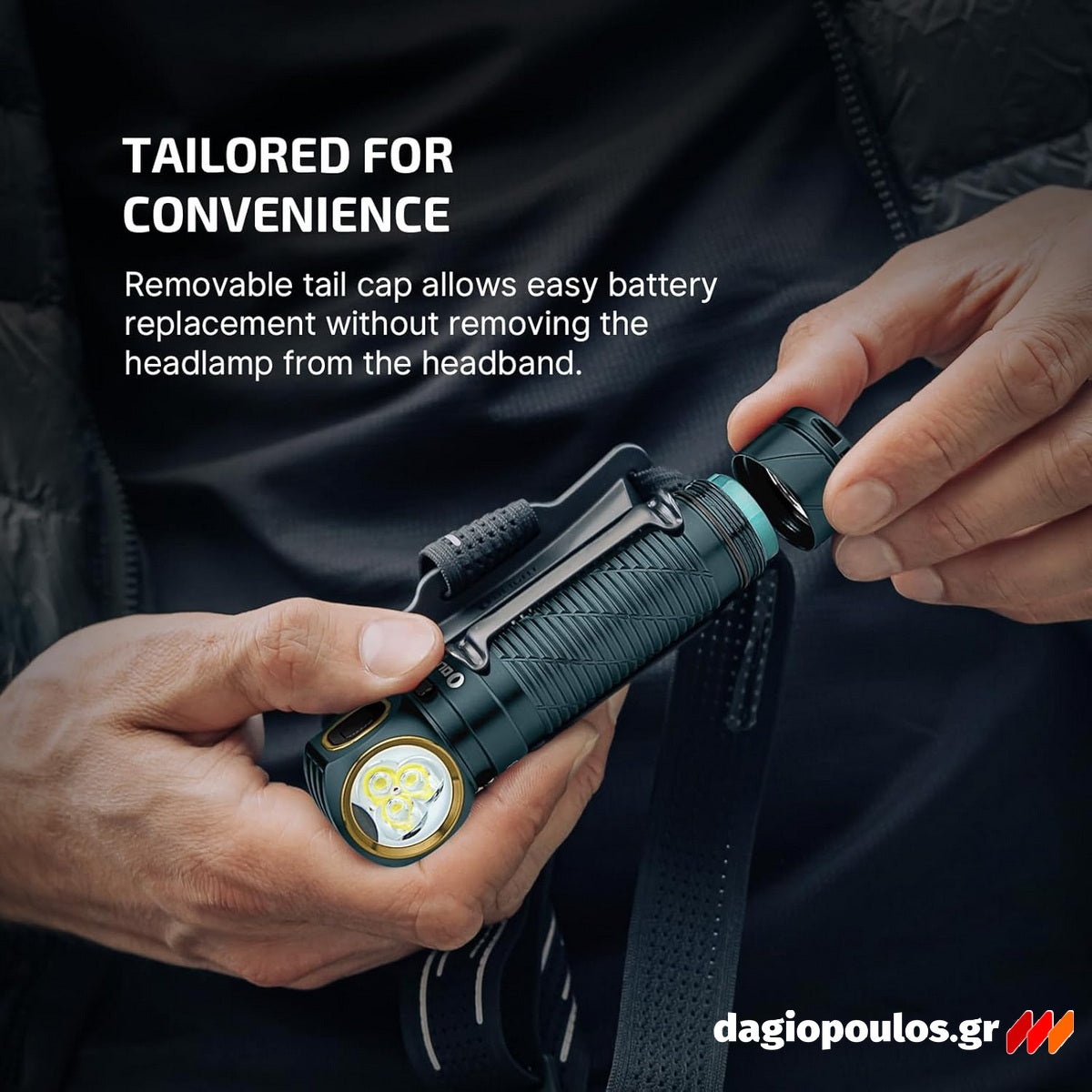 Olight Perun 3 Φακός Κεφαλής Επαναφορτιζόμενος 3000 Lumens