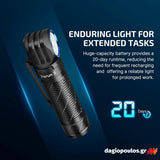 Olight Perun 3 Φακός Κεφαλής Επαναφορτιζόμενος 3000 Lumens