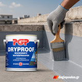 PGP Dryproof Masonry Waterproofer Επαλειφόμενο Μονωτικό Διαλύτου Εξωτερικής Εσωτερικής & Αρνητικής Υγρασίας ΓΚΡΙ