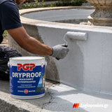 PGP Dryproof Masonry Waterproofer Επαλειφόμενο Μονωτικό Διαλύτου Εξωτερικής Εσωτερικής & Αρνητικής Υγρασίας ΓΚΡΙ