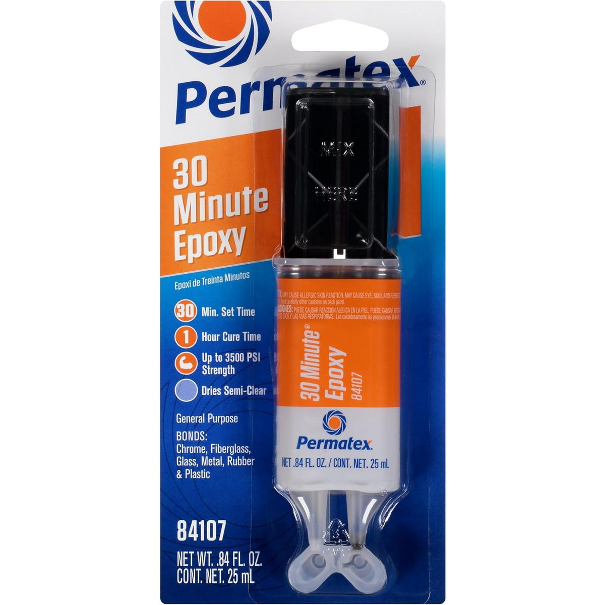 Permatex 84107 Κόλλα Εποξειδική Γενικής Χρήσης 30min Διαφανής 25ml
