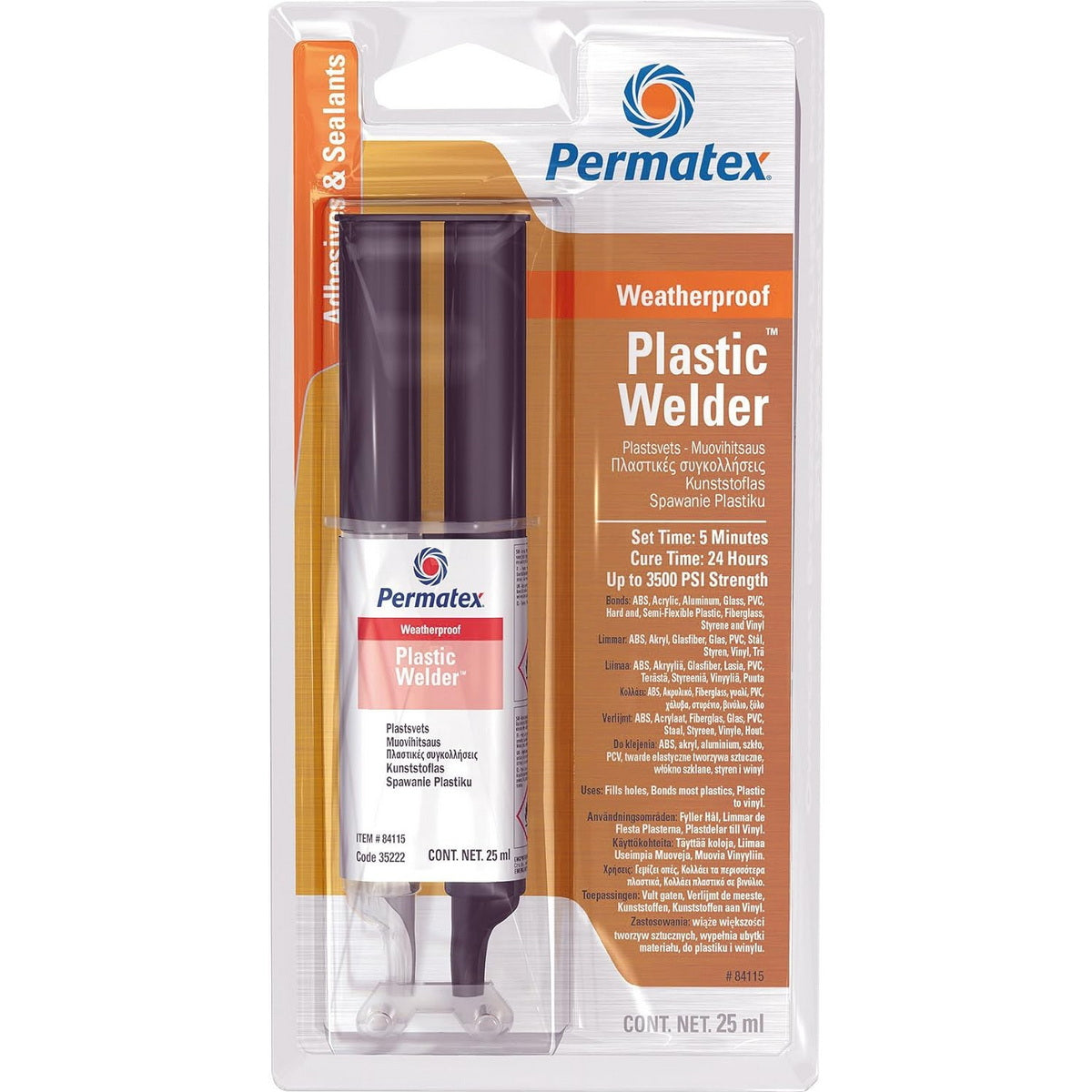 Permatex 35222 Plastic Welder Κόλλα Εποξειδική Πλαστικών 5min 25ml