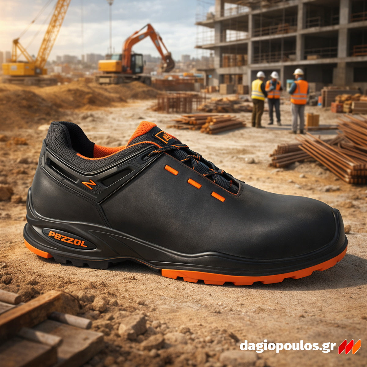 Pezzol Admiral S3S ESD SRC Παπούτσια Ασφαλείας Εργαζομένων Χαμηλά Με ΜΗ ΜΕΤΑΛΛΙΚΗ Προστασία Ιταλίας