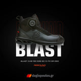 Pezzol Blast S3S SC CI FO SR ESD WRU Παπούτσια Ασφαλείας Ημιμποτάκια Ιταλίας Με Προστασία