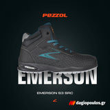 Pezzol Emerson S3S SRC Παπούτσια Ασφαλείας Εργαζομένων Ημιμποτάκια Με Προστασία Ιταλίας