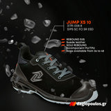 Pezzol JUMP XS 10 S1PS SC FO SR ESD Παπούτσια Ασφαλείας Εργαζομένων Χαμηλά Με Προστασία Ιταλίας