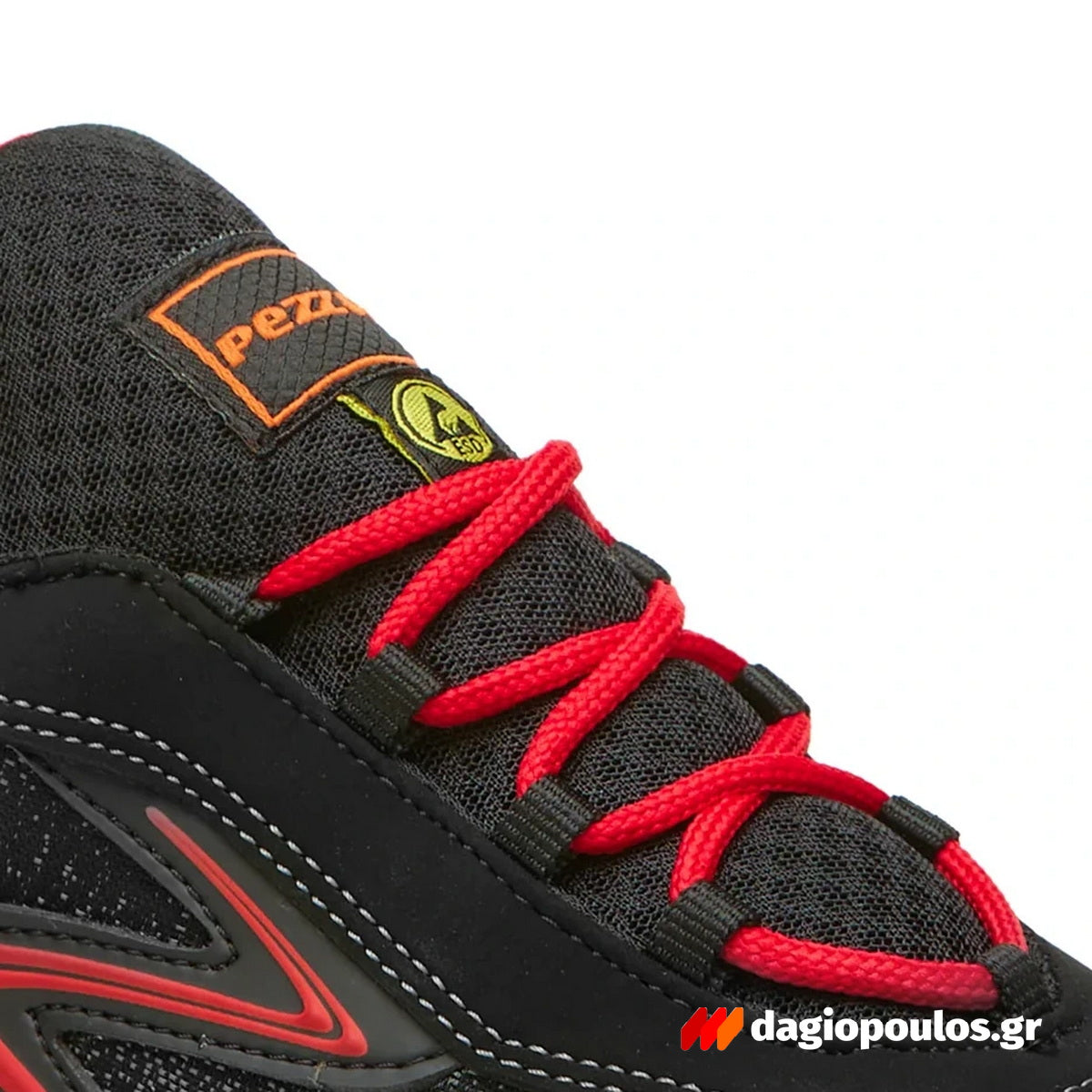 Pezzol Black Mambas S3S FO SR ESD Παπούτσια Ασφαλείας Εργαζομένων Χαμηλά Με Προστασία Ιταλίας