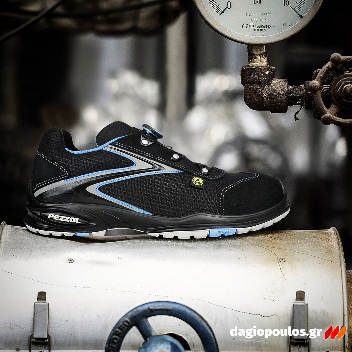 Pezzol Modul Zero S1PS FO SR ESD Παπούτσια Ασφαλείας Εργαζομένων Χαμηλά Με Προστασία Ιταλίας