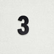 Ενδεικτική φωτογραφία ψηφίοτος 3 σε μαύρη απόχρωση· επιλεγμένο προϊόν κόκκινο, ύψος 74mm