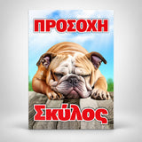 Πινακίδα Σήμανσης “ΠΡΟΣΟΧΗ ΣΚΥΛΟΣ” PVC 200mm x 300mm – Πολύχρωμο