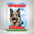Πινακίδα Σήμανσης “ΠΡΟΣΟΧΗ ΣΚΥΛΟΣ – ΛΥΚΟΣΚΥΛΟ” Αλουμίνιο 200mm x 300mm – Πολύχρωμο