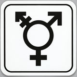 Πινακίδα Σήμανσης “WC ΟΥΔΕΤΕΡΟΥ ΦΥΛΟΥ ΜΕ ΕΜΒΛΗΜΑ” Plexiglass 110mm x 110mm – Λευκό