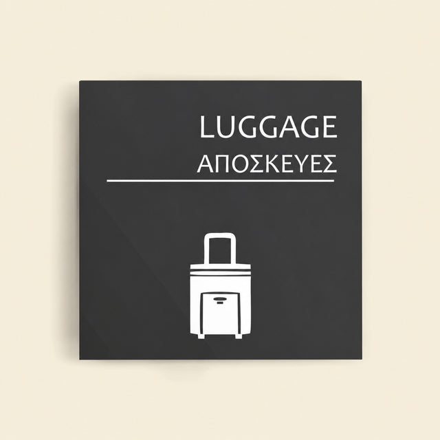 Πινακίδα Σήμανσης “ΑΠΟΣΚΕΥΕΣ” Ακρυλικό 150mm x 150mm – Γκρι