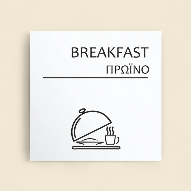 Πινακίδα Σήμανσης “ΠΡΩΙΝΟ” Ακρυλικό 150mm x 150mm – Λευκό