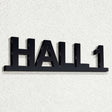 Πινακίδα Σήμανσης “ΑΙΘΟΥΣΑ – HALL” Ακρυλικό 210mm x 50mm – Λευκό