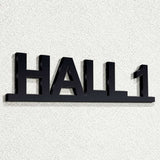 Πινακίδα Σήμανσης “ΑΙΘΟΥΣΑ – HALL” Ακρυλικό 210mm x 50mm – Λευκό