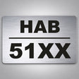 Πινακίδα Μοτοσυκλέτας Μοτοποδηλάτου Plexiglass 150mm x 100mm – Ασημί / Μαύρο