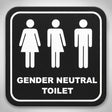 Πινακίδα Σήμανσης “WC ΟΥΔΕΤΕΡΟΥ ΦΥΛΟΥ ΜΕ ΕΠΙΓΡΑΦΗ” Plexiglass 110mm x 110mm – Μαύρο