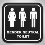 Πινακίδα Σήμανσης “WC ΟΥΔΕΤΕΡΟΥ ΦΥΛΟΥ ΜΕ ΕΠΙΓΡΑΦΗ” Plexiglass 110mm x 110mm – Μαύρο
