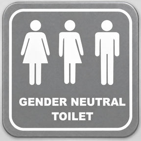 Πινακίδα Σήμανσης “WC ΟΥΔΕΤΕΡΟΥ ΦΥΛΟΥ ΜΕ ΕΠΙΓΡΑΦΗ” Plexiglass 110mm x 110mm – Γκρι