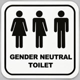 Πινακίδα Σήμανσης “WC ΟΥΔΕΤΕΡΟΥ ΦΥΛΟΥ ΜΕ ΕΠΙΓΡΑΦΗ” Plexiglass 110mm x 110mm – Λευκό