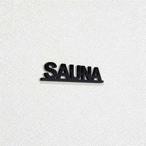 Πινακίδα Σήμανσης “ΣΑΟΥΝΑ” Ακρυλικό 210mm x 50mm – Λευκό