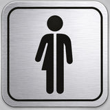 Πινακίδα Σήμανσης “WC ΟΥΔΕΤΕΡΟΥ ΦΥΛΟΥ ΜΕ ΣΥΜΒΟΛΟ” Plexiglass 110mm x 110mm – Ασημί