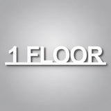 Πινακίδα Σήμανσης “ΟΡΟΦΟΣ – FLOOR” Ακρυλικό 250mm x 50mm – Λευκό