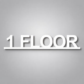 Πινακίδα Σήμανσης “ΟΡΟΦΟΣ – FLOOR” Ακρυλικό 250mm x 50mm – Λευκό