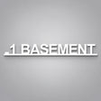 Πινακίδα Σήμανσης “ΥΠΟΓΕΙΟ – BASEMENT” Ακρυλικό 350mm x 45mm – Λευκό