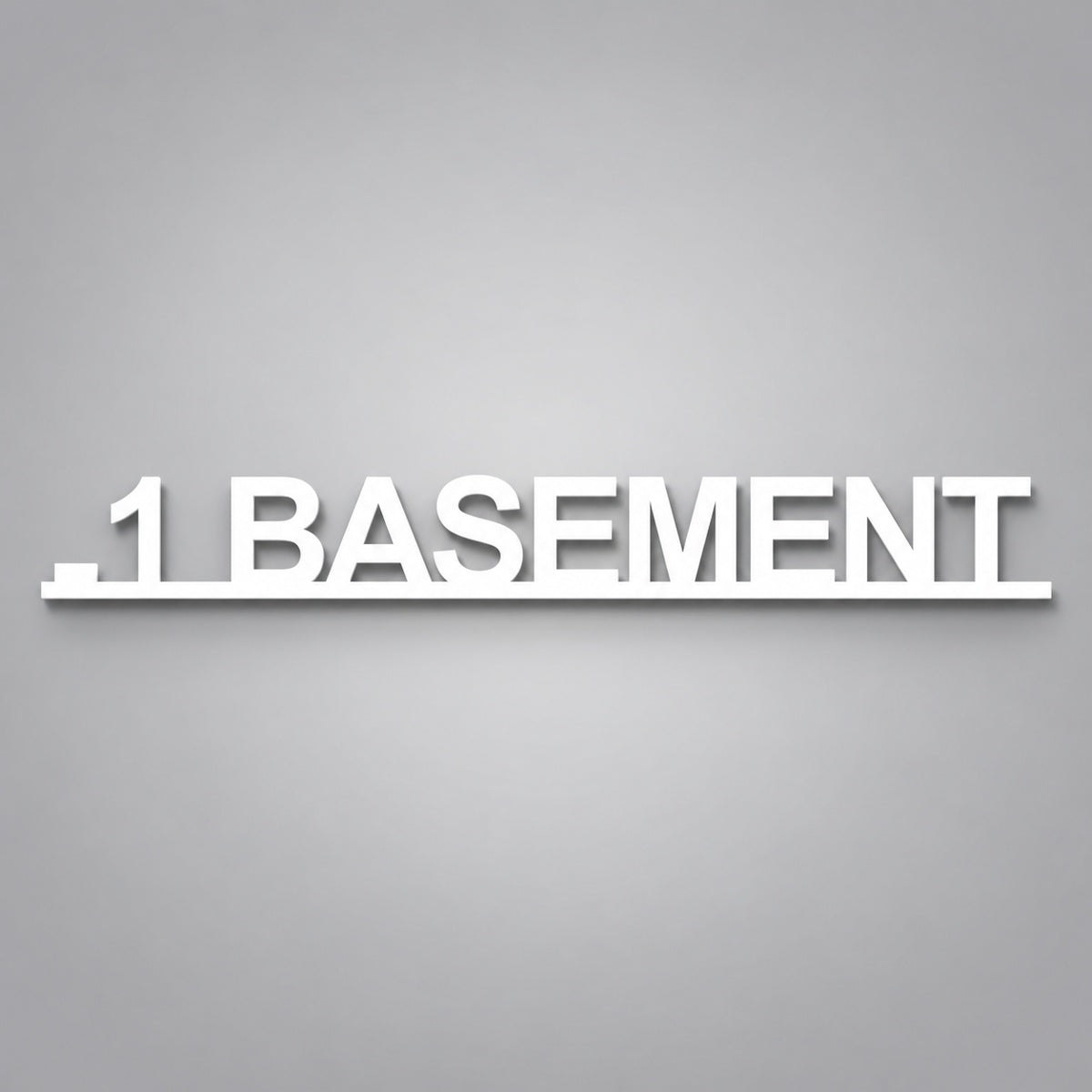 Πινακίδα Σήμανσης “ΥΠΟΓΕΙΟ – BASEMENT” Ακρυλικό 350mm x 45mm – Λευκό