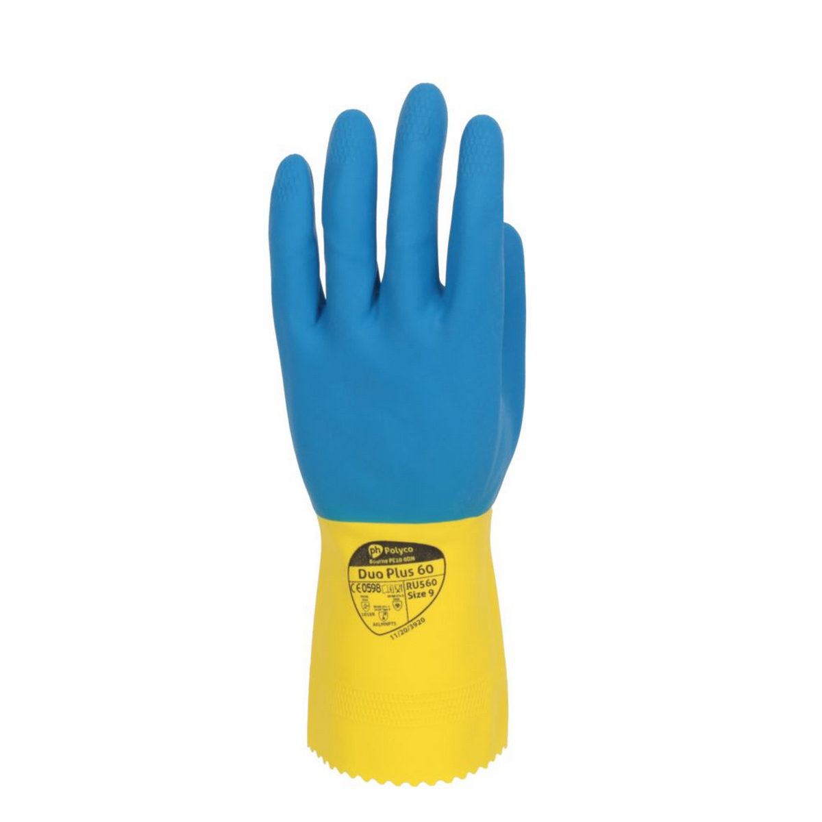 Polyco Duo Plus™ 60 Double Dipped Latex Γάντια Εργασίας Διπλού Εμβαπτισμού Latex 30cm (Ζεύγος)