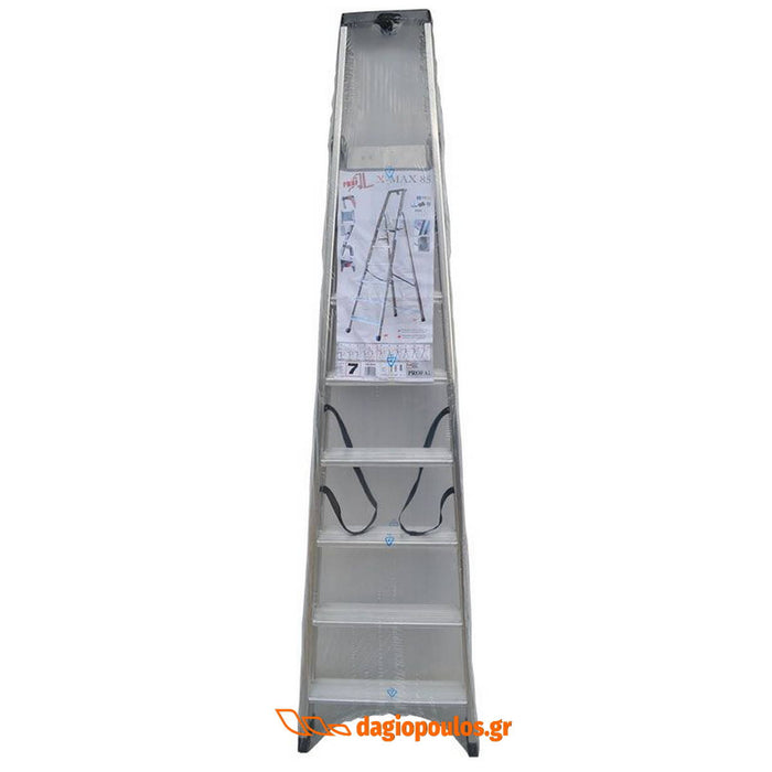 Profal X-MAX 85 Ενισχυμένη Επαγγελματική Σκάλα Αλουμινίου Με Σκαλοπάτι 85mm | dagiopoulos.gr