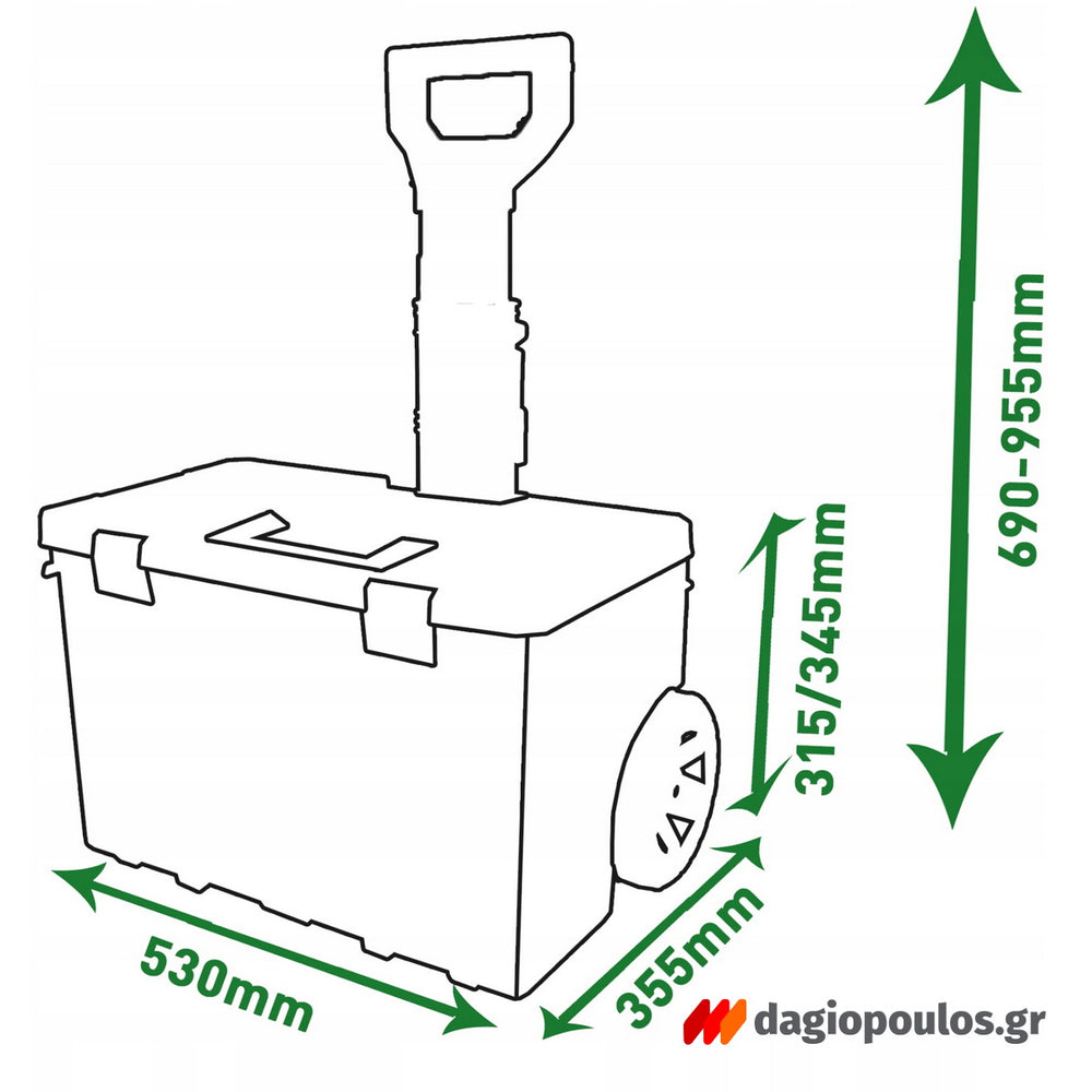 Qbrick System Two Cart 6 w 1 Εργαλειοθήκη Τροχήλατη Σετ 6 Τεμ