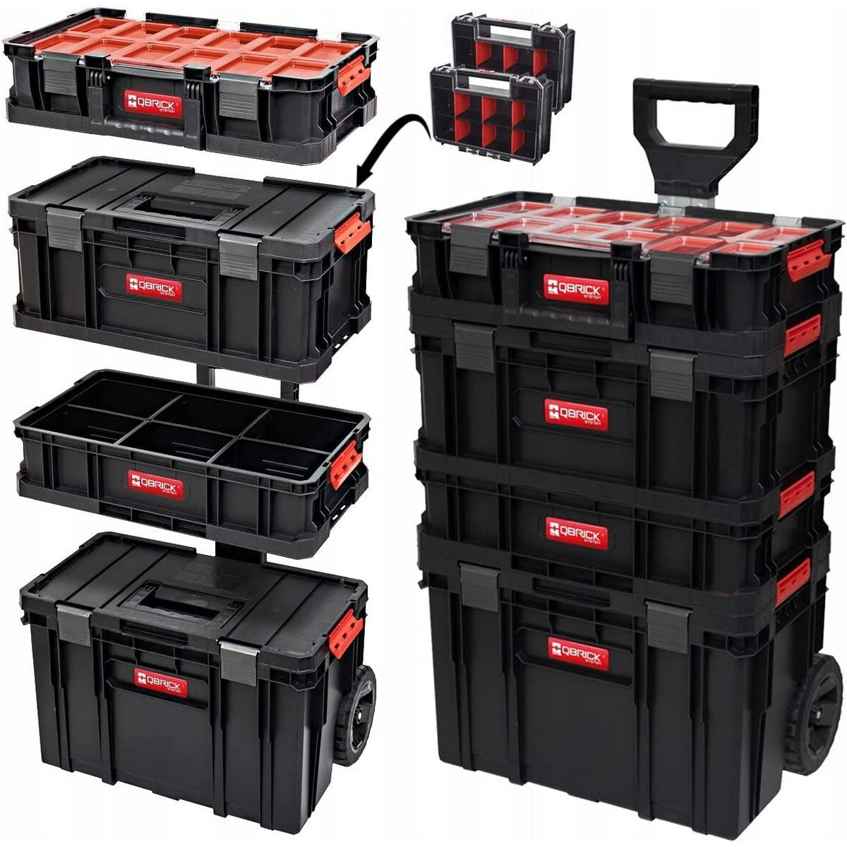 Qbrick System Two Cart 6 w 1 Εργαλειοθήκη Τροχήλατη Σετ 6 Τεμ