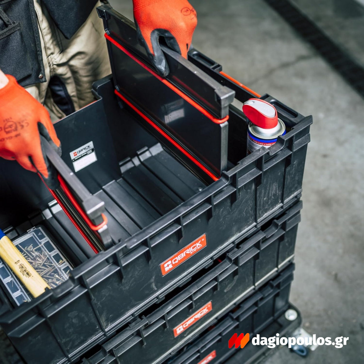 Qbrick System One Box 2.0 Plus Εργαλειοθήκη Ανοικτή Με Χωρίσματα 22.7" 35Lt