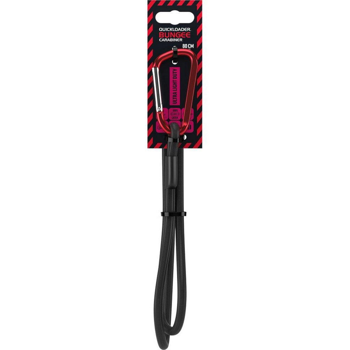 Quickloader QBC80ULD Bungee Λάστιχο 80cm Με Κρίκο Ελατηρίου (Carabiner)