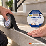 HPX Safety Grip Αυτοκόλλητη Αντιολισθητική Ταινία Ασφαλείας 25mm x 5mtr ΜΑΥΡΗ