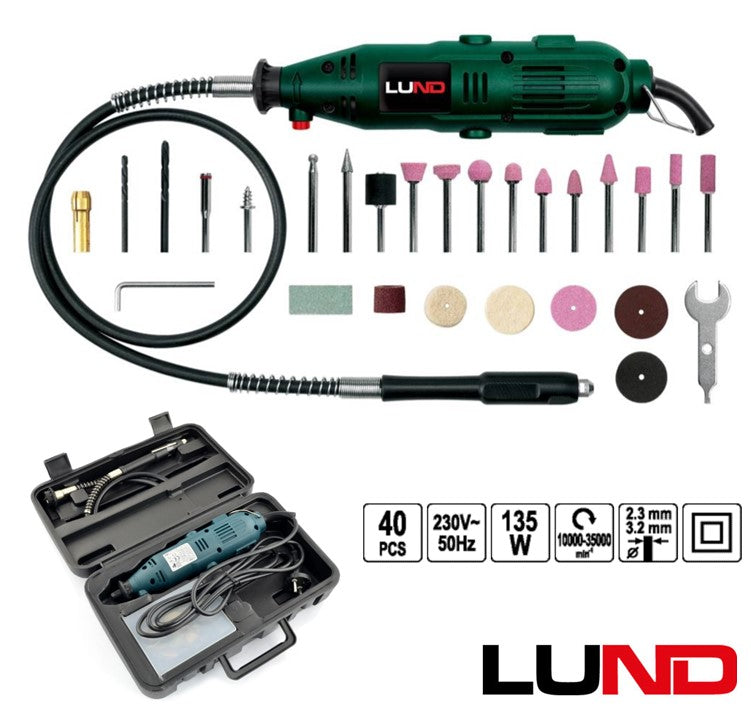 Lund 79314 Περιστροφικό Πολυεργαλείο 135W με Ρύθμιση Ταχύτητας