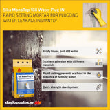 Sika MonoTop 108 WaterPlug Υπερταχύπηκτο Τσιμεντοειδές Μονωτικό Κονίαμα