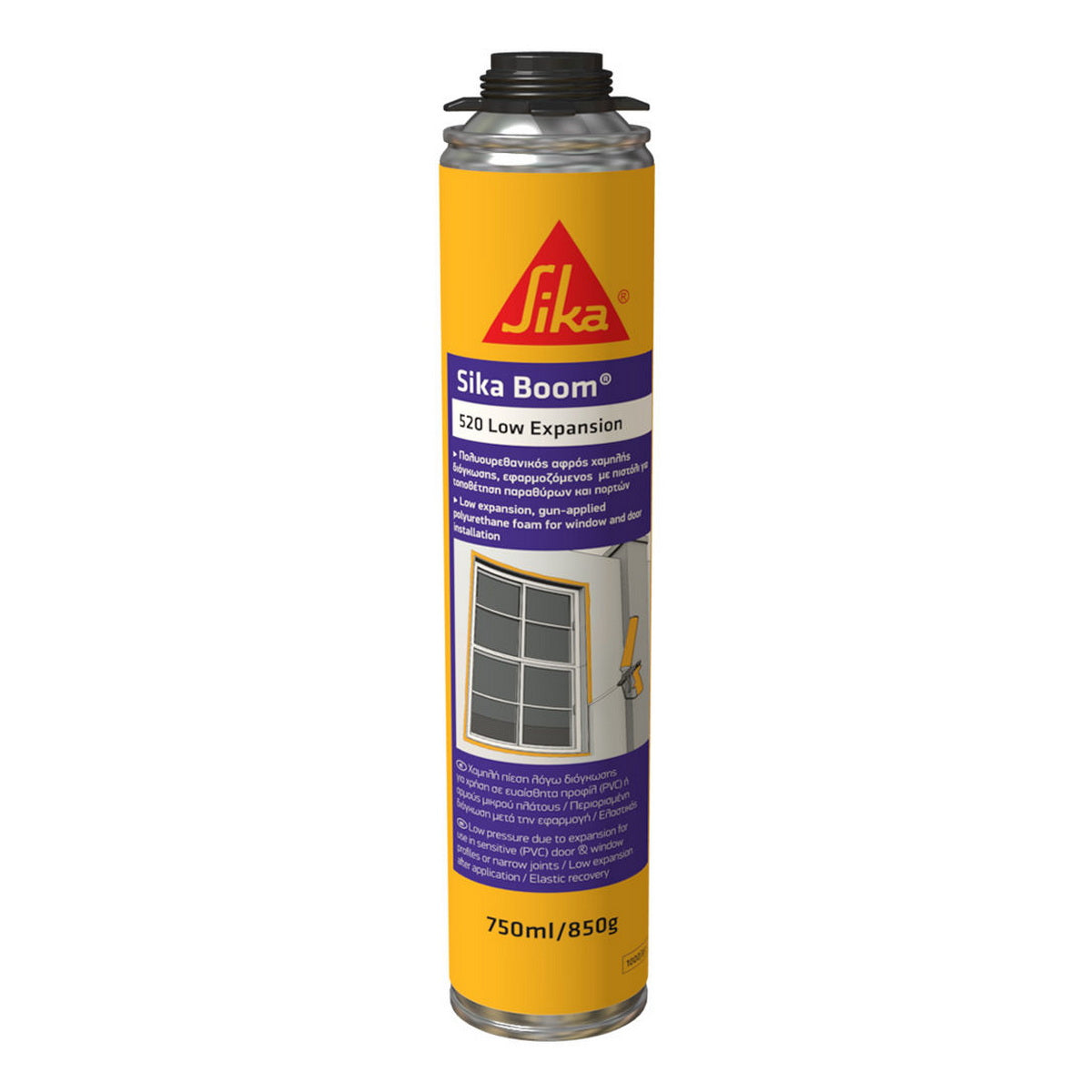 Sika Sika Boom®-520 Πιστολιού Διογκούμενος Πολυουρεθανικός Αφρός Χαμηλής Διόγκωσης Πιστολιού 800ml