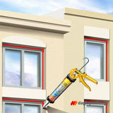 Sika Sikaflex Construction PU Σφραγιστικό Για Προσόψεις Σκυροδέματος Και Τοιχοποιίες ΓΚΡΙ