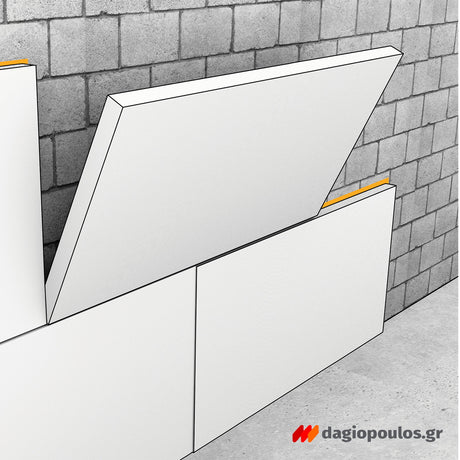 Sika ThermoCoat®-1/3 HS Τσιμεντοειδές Κονίαμα Συγκόλλησης Θερμομονωτικών Πλακών ΛΕΥΚΗ