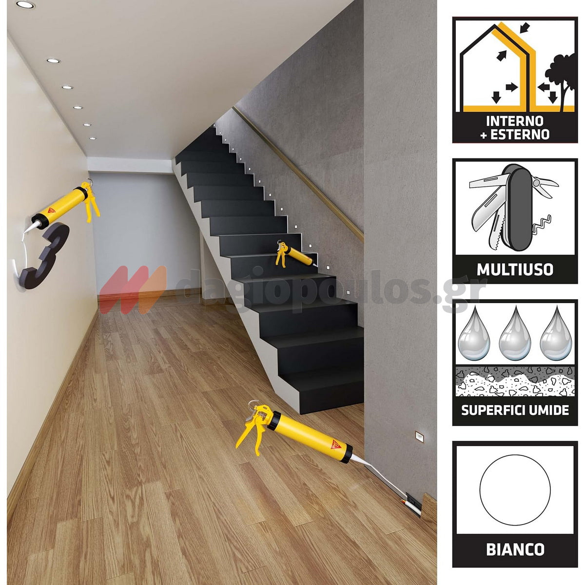 Sika Sikaflex 111 Stick & Seal Ελαστικό Συγκολλητικό Σφραγιστικό 290ml ΜΑΥΡΟ