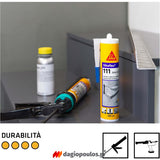 Sika Sikaflex 111 Stick & Seal Ελαστικό Συγκολλητικό Σφραγιστικό 290ml ΜΑΥΡΟ