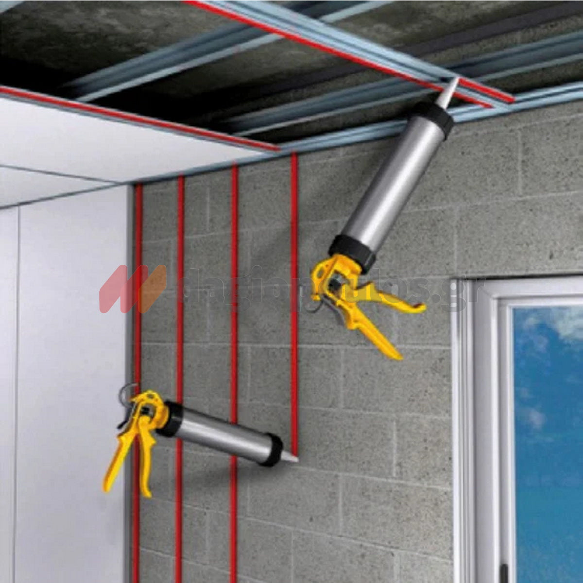 Sika Sikaflex 111 Stick & Seal Ελαστικό Συγκολλητικό Σφραγιστικό 290ml ΜΑΥΡΟ