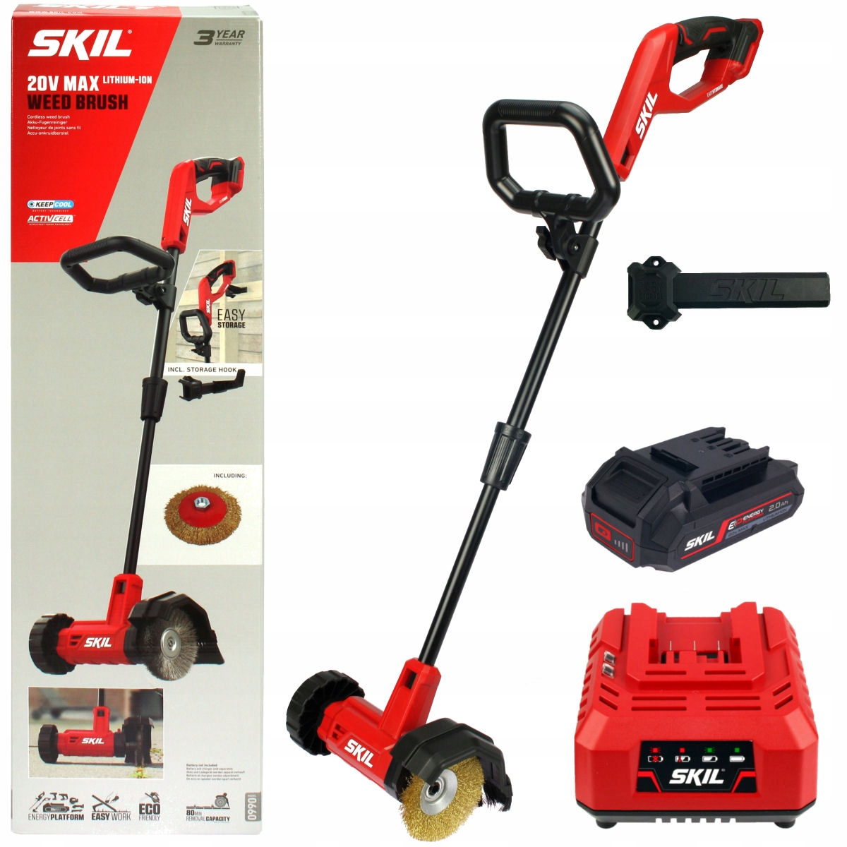 Skil 0660 20V Max Βούρτσα Καθαρισμού Ζιζανίων Μπαταρίας 18V Li-Ion Με Μπαταρία 2.0Ah
