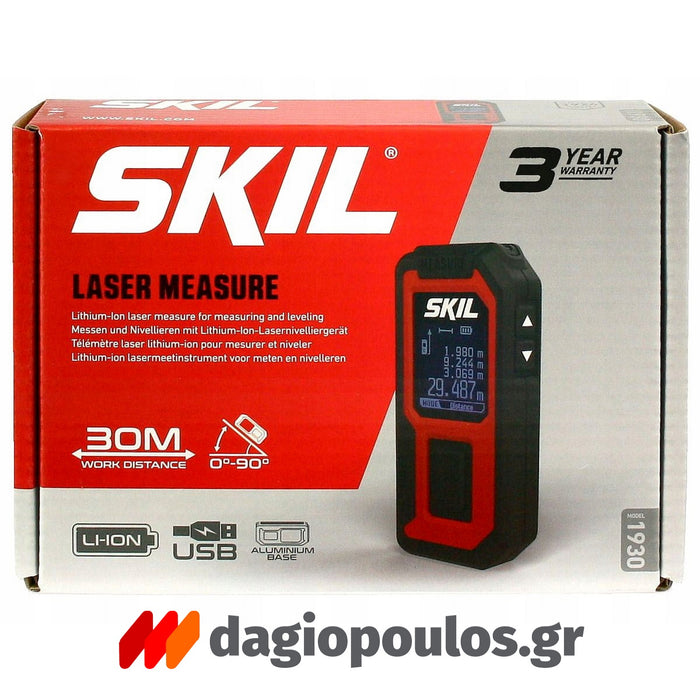Skil 1930 Μετρητής Αποστάσεων Laser 3.7V 30mtr | Dagiopoulos.gr